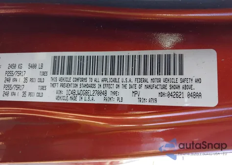 2014 Jeep Wrangler Unlimited Sport z USA, uszkodzony, nr VIN 1C4BJWDG8EL270048